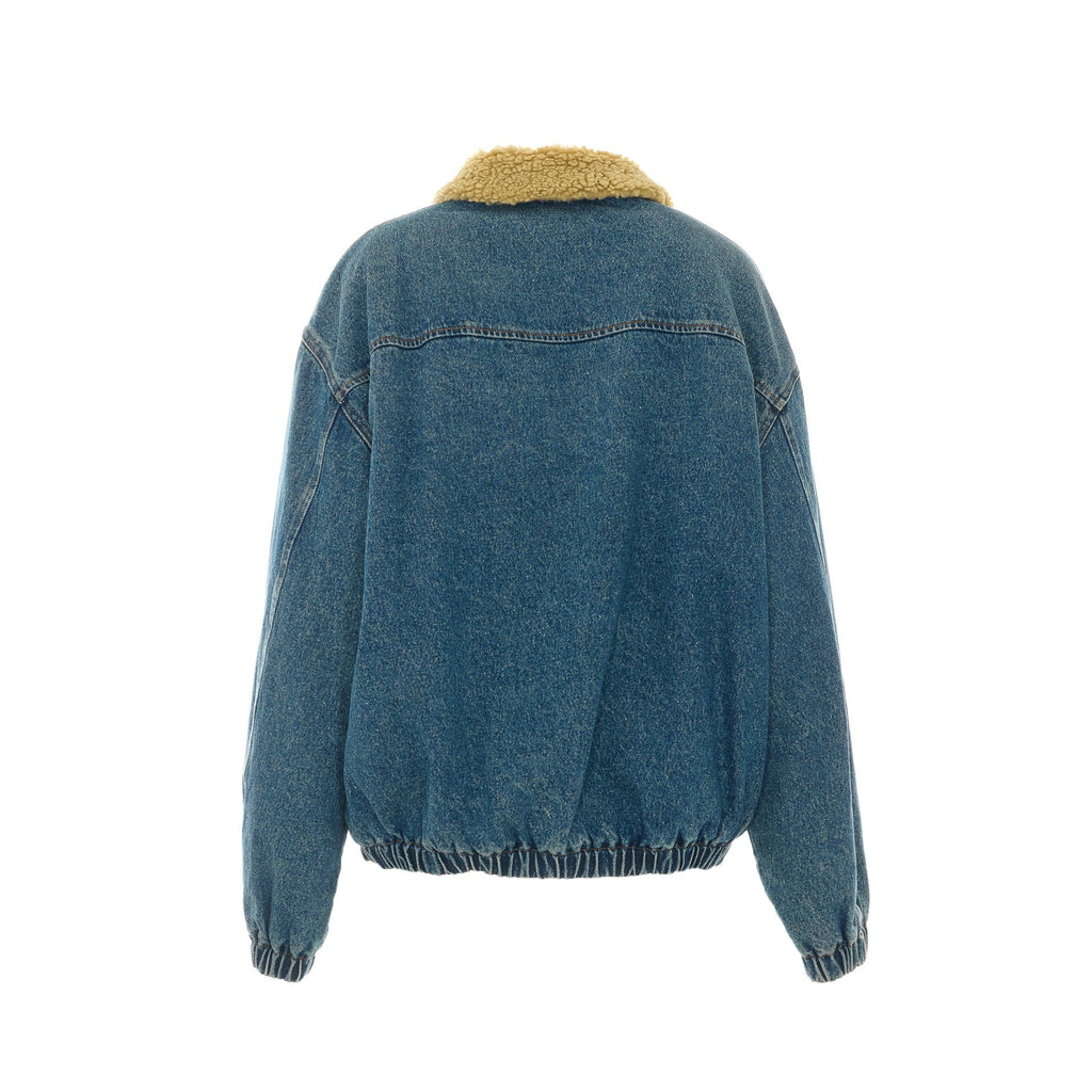 Miu Miu Women's Denim Logo Blosuon in Denim Wool - view 2