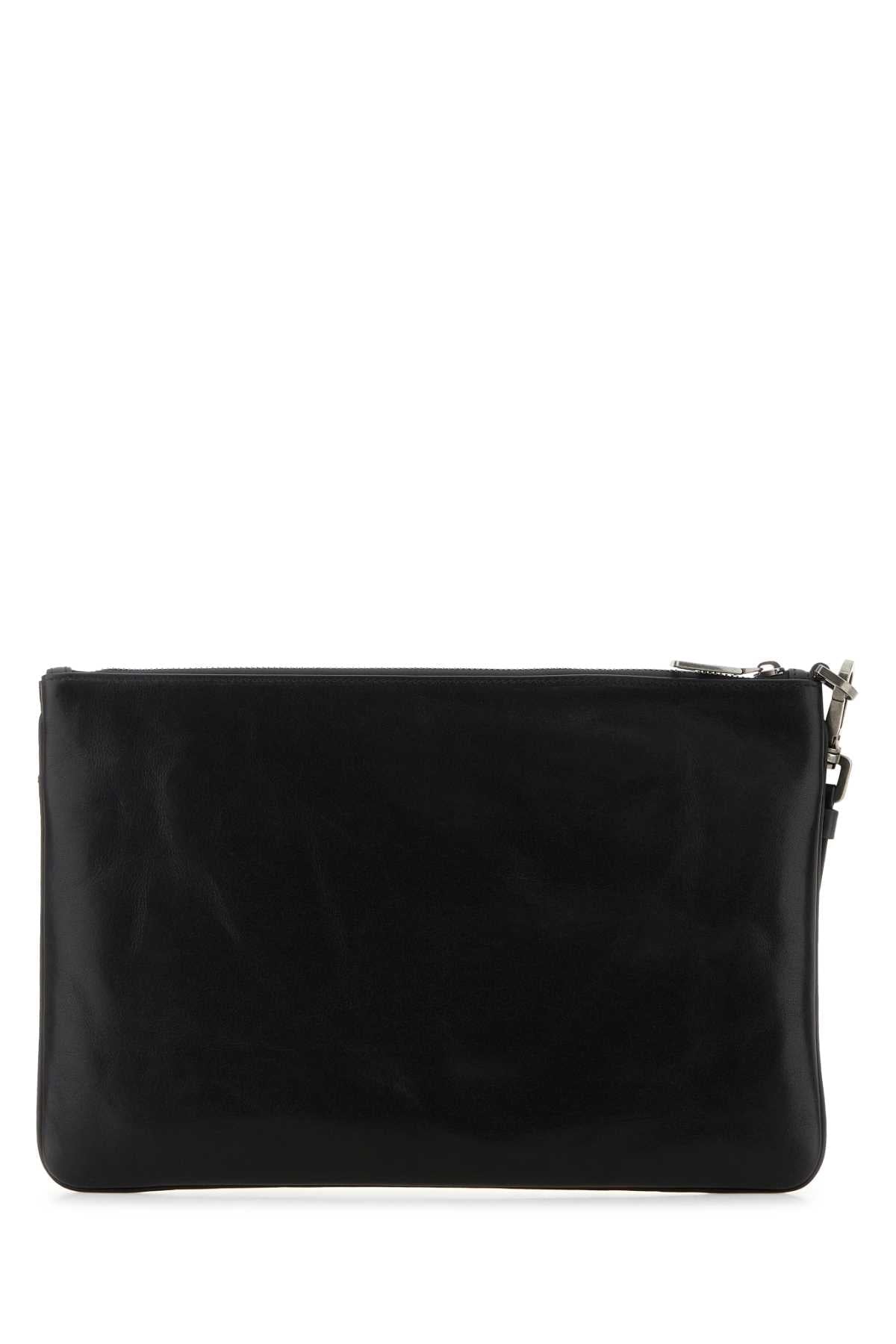 Dolce＆gabbana Men's Leather Document Pouch in Black - view 3
