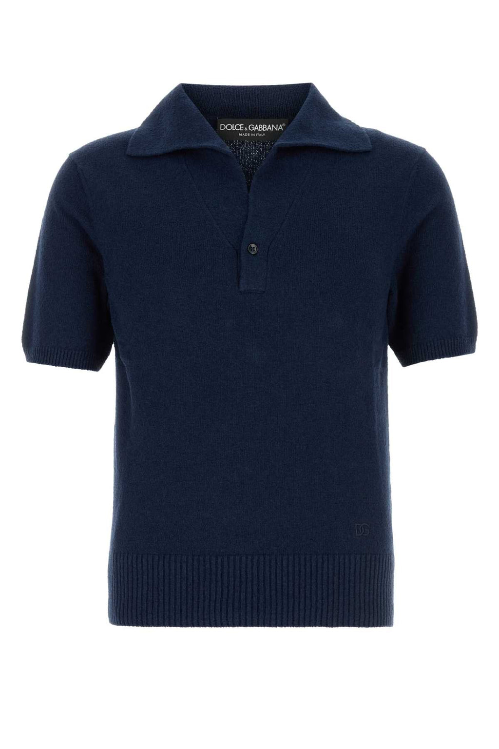 Dolce＆gabbana Men's Cotton Knit Polo in Navy - view 1