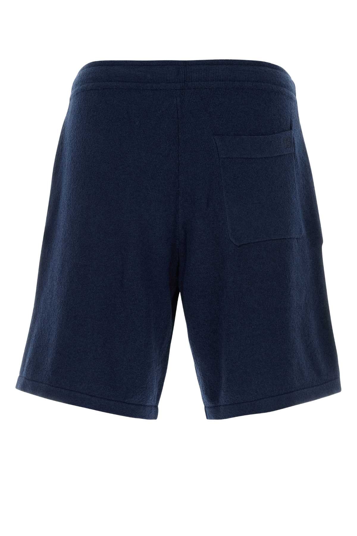 Dolce＆gabbana Men's Cotton Shorts in Navy - view 2
