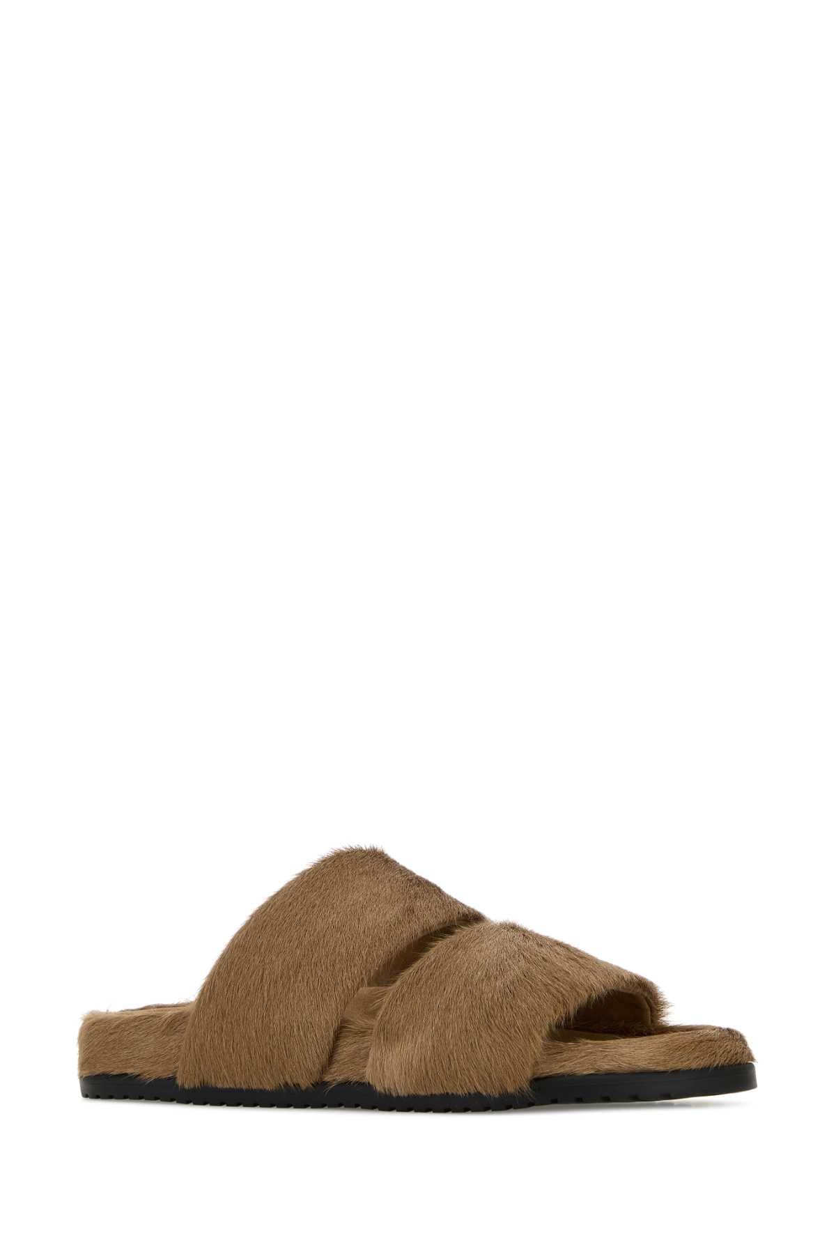 Dolce＆gabbana Men's Suede Slides in Brown - view 2