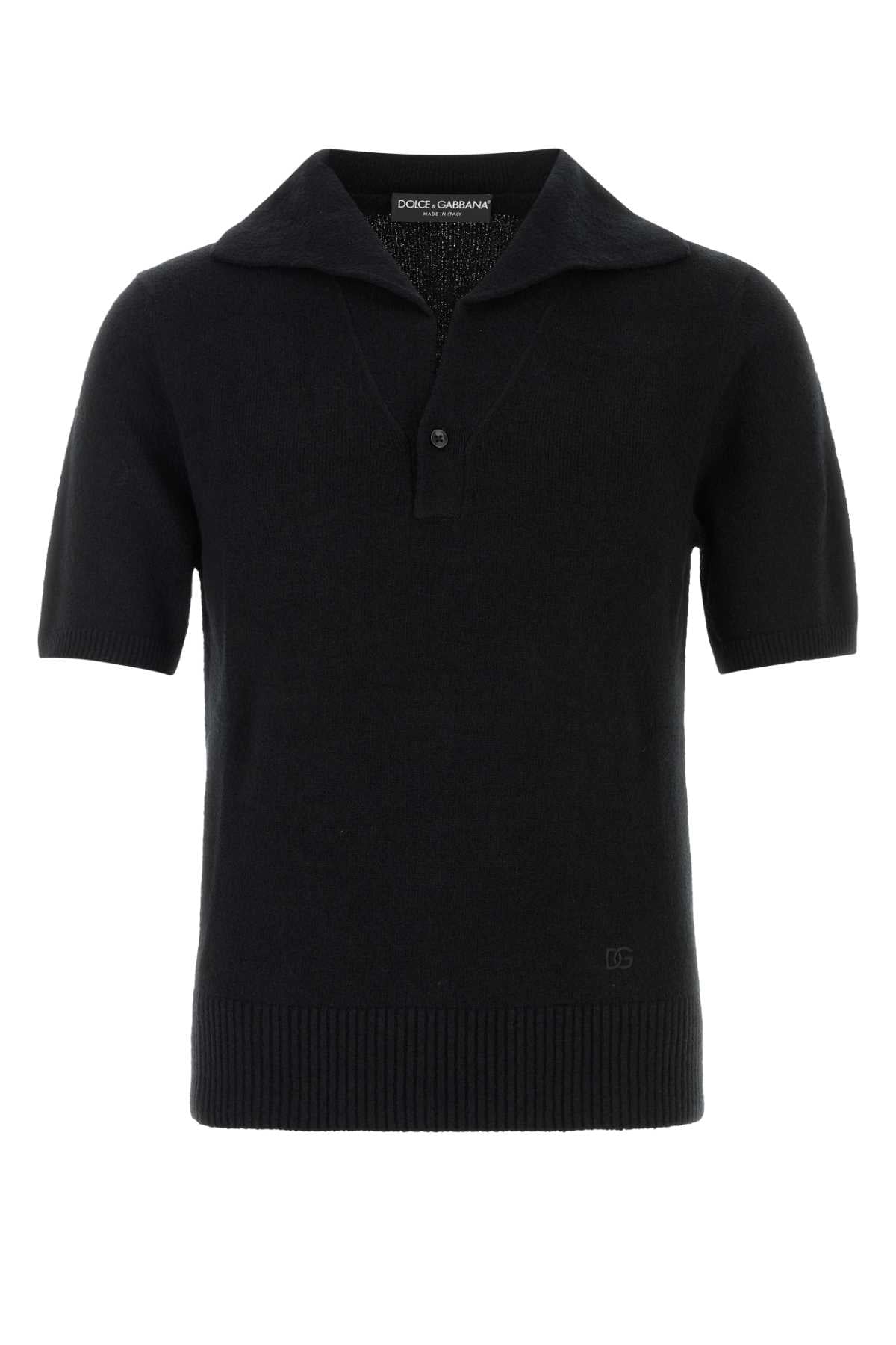 Dolce＆gabbana Men's Cotton Polo Shirt in Black - view 1