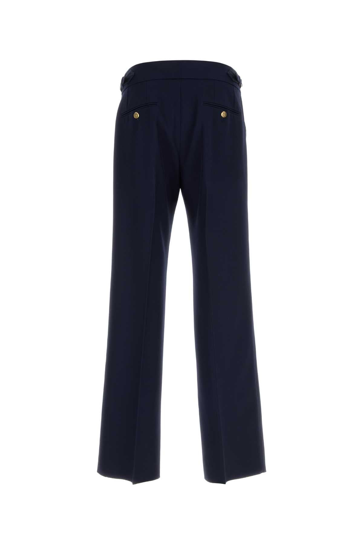 Dolce＆gabbana Men's Wool Trousers in Navy - view 2