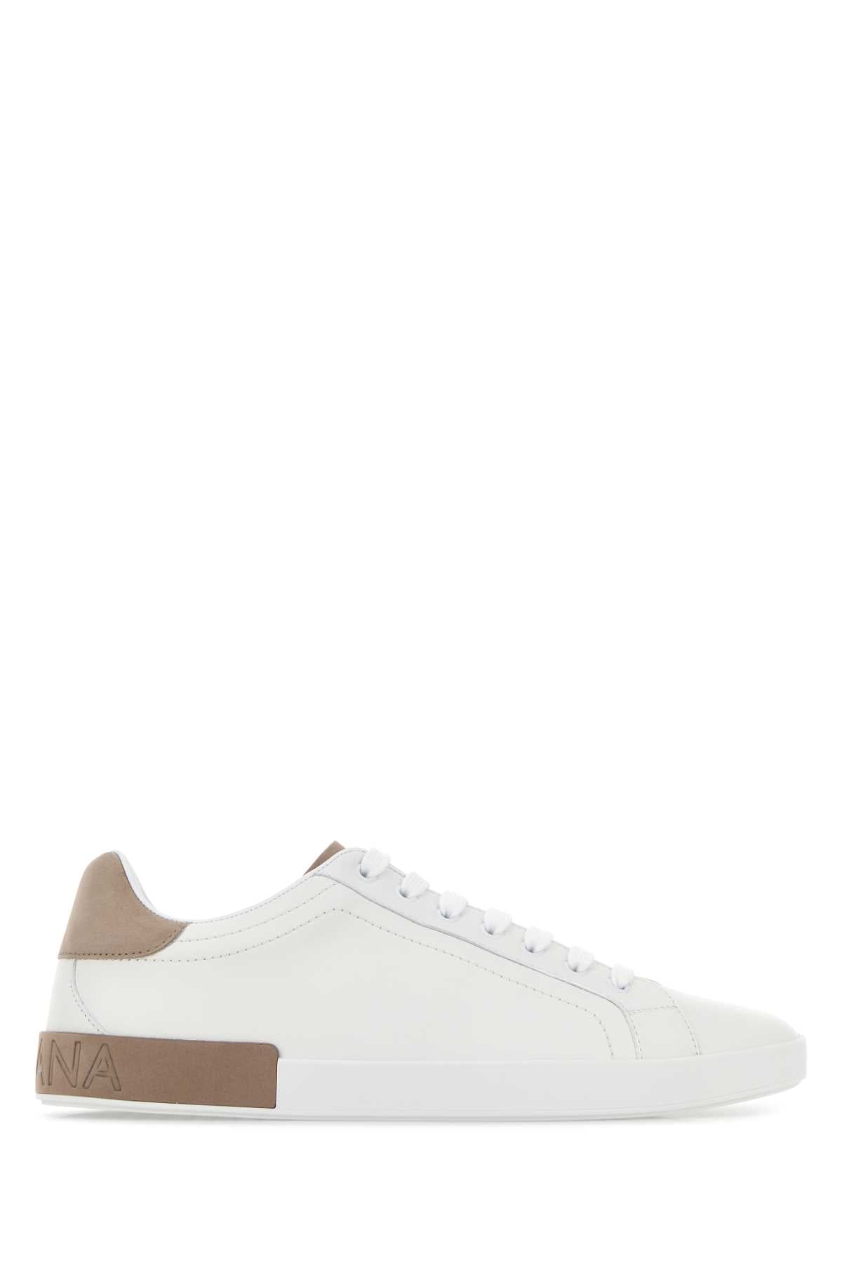 Dolce＆gabbana Men's Calfskin Sneakers in White - view 1