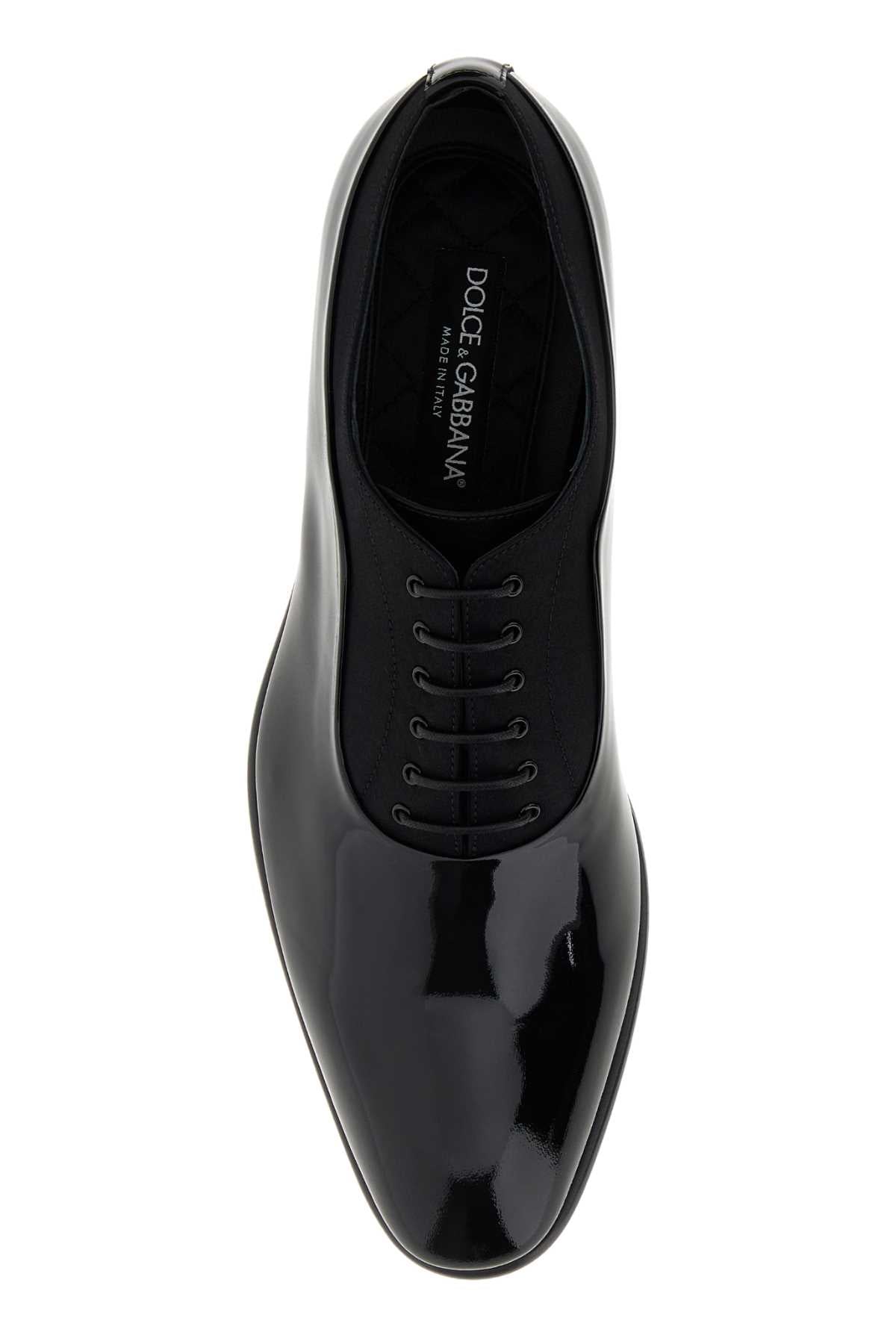 Dolce＆gabbana Men's Patent Derby Shoes in Black - view 3