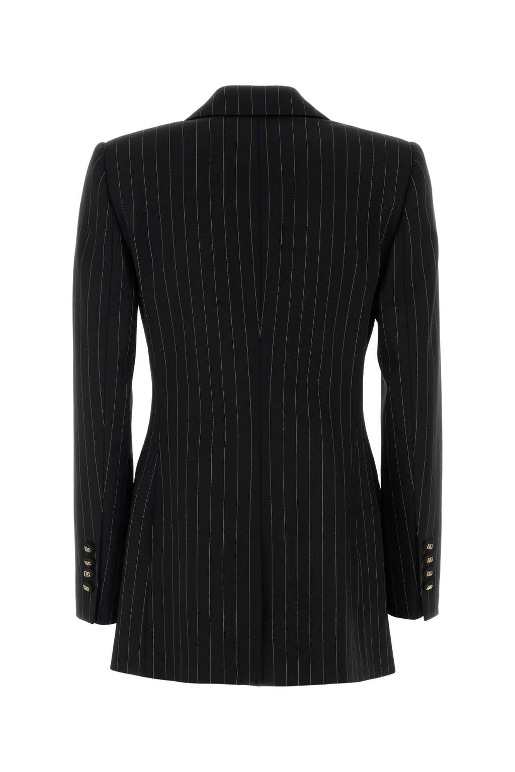 Dolce＆gabbana Women's Pinstripe Wool Blazer in Black - view 2