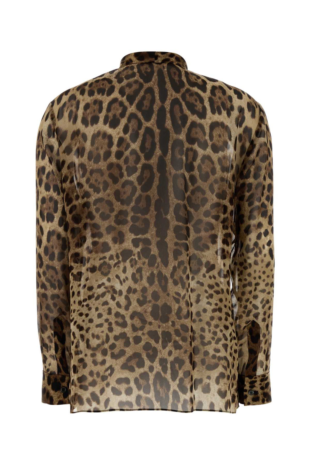 Dolce＆gabbana Women's Silk Leopard Print Shirt in Brown - view 2