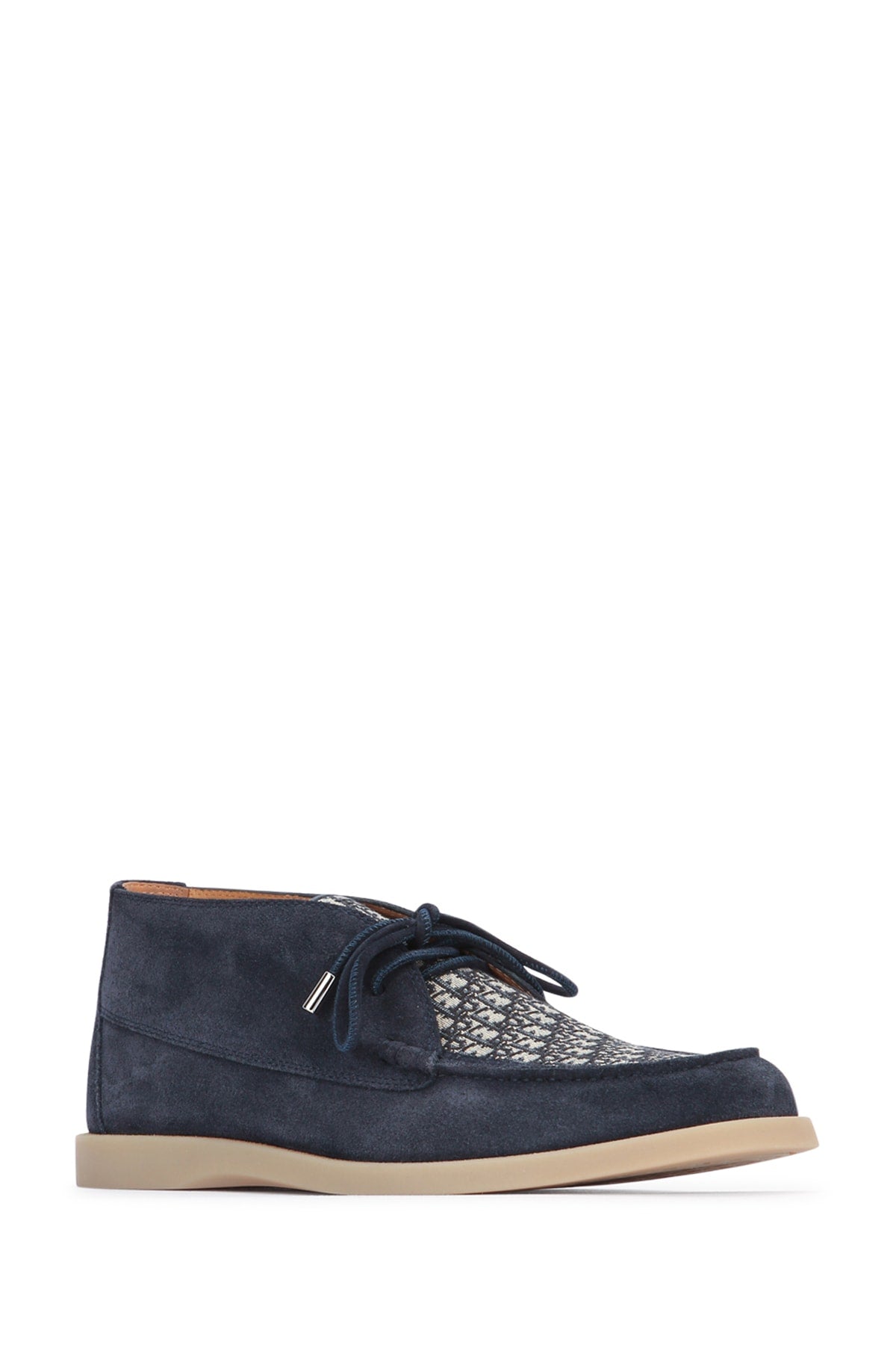 Dior Men's Leather Grandville Derby Shoes in Blue - view 2