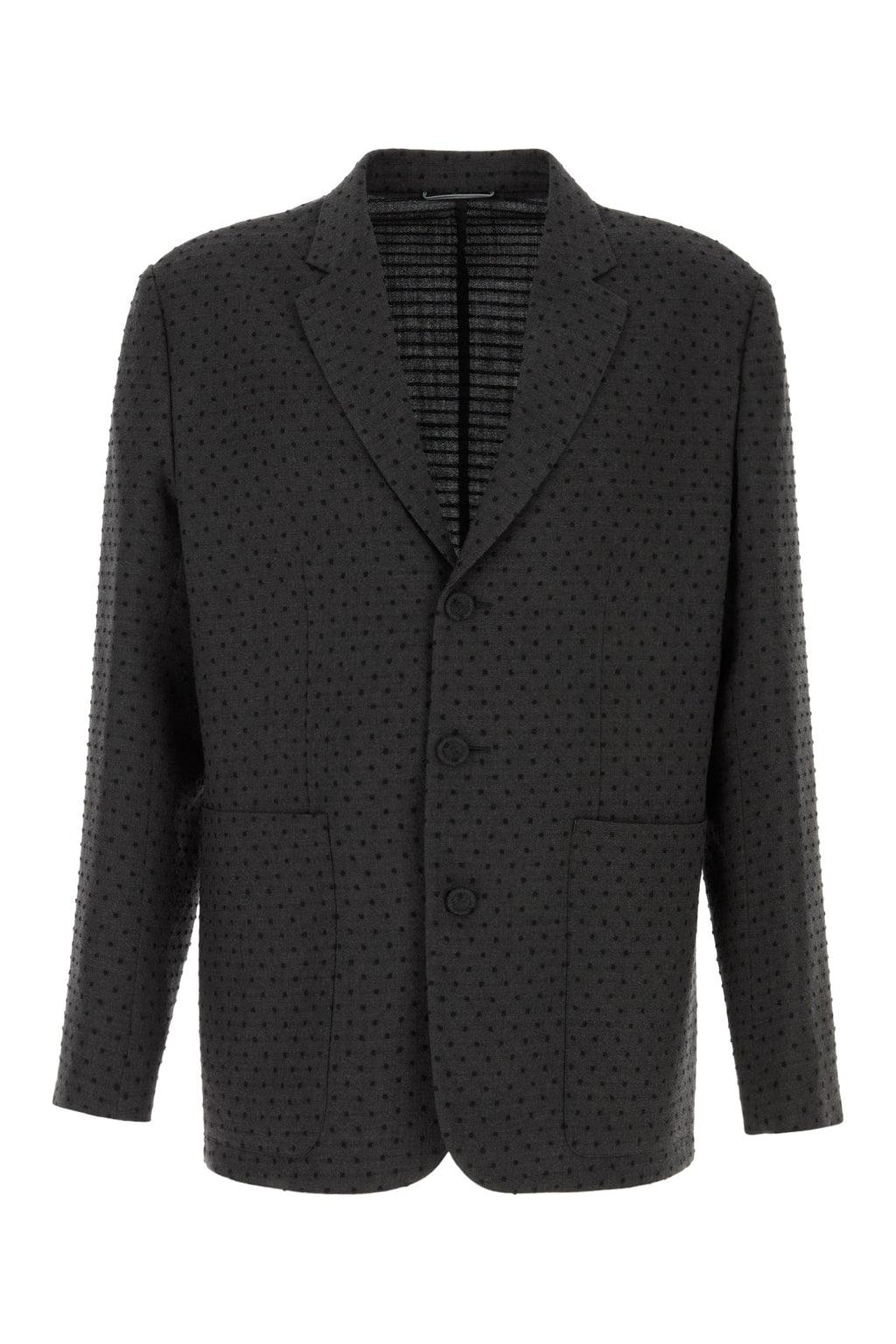 Dior Men's Virgin Wool Plumetis Blazer in Grey - view 1