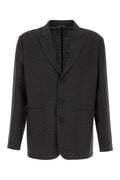 Dior Men's Virgin Wool Plumetis Blazer in Grey - view 1