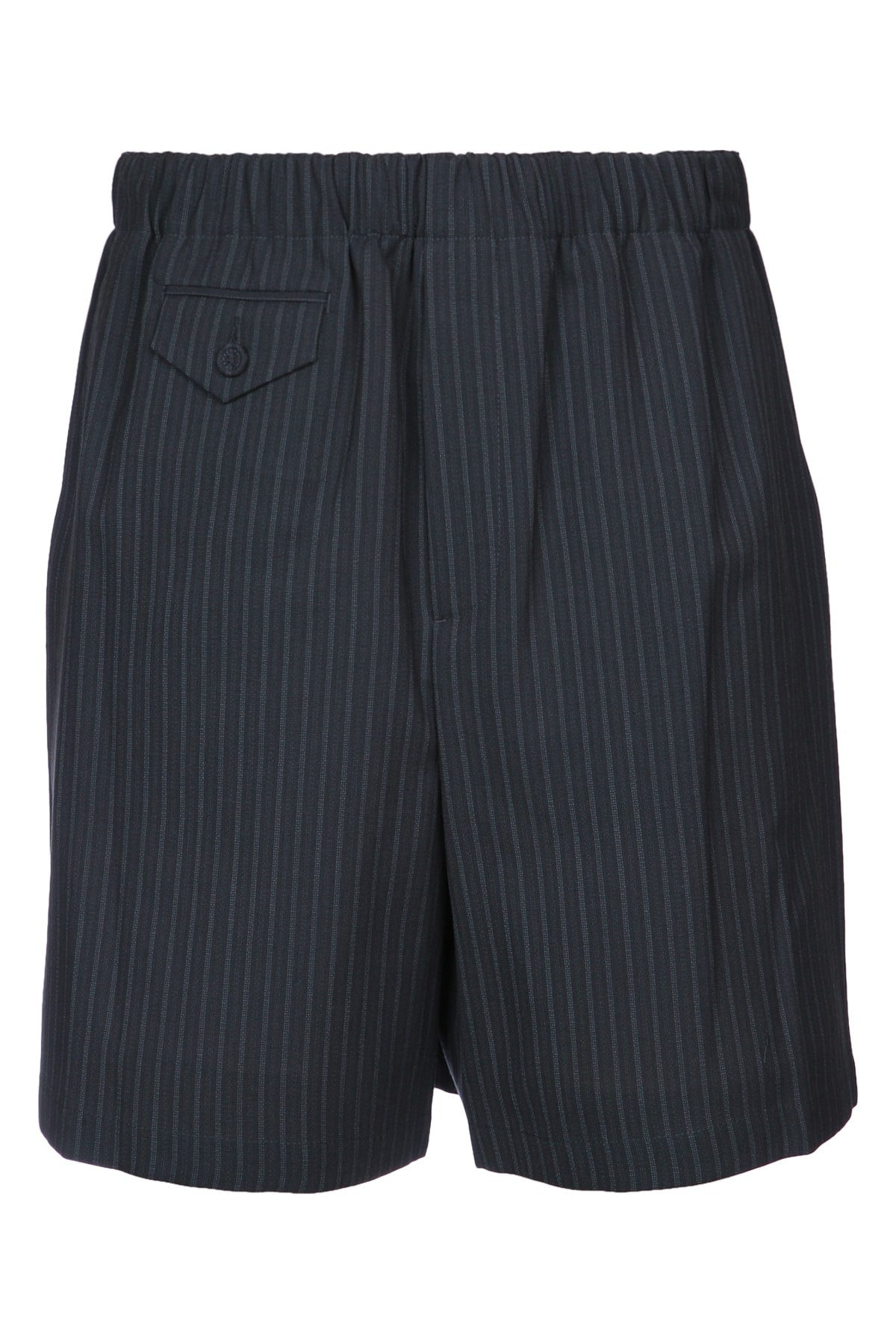 Dior Men's Wool Pinstripe Shorts in Black - view 1