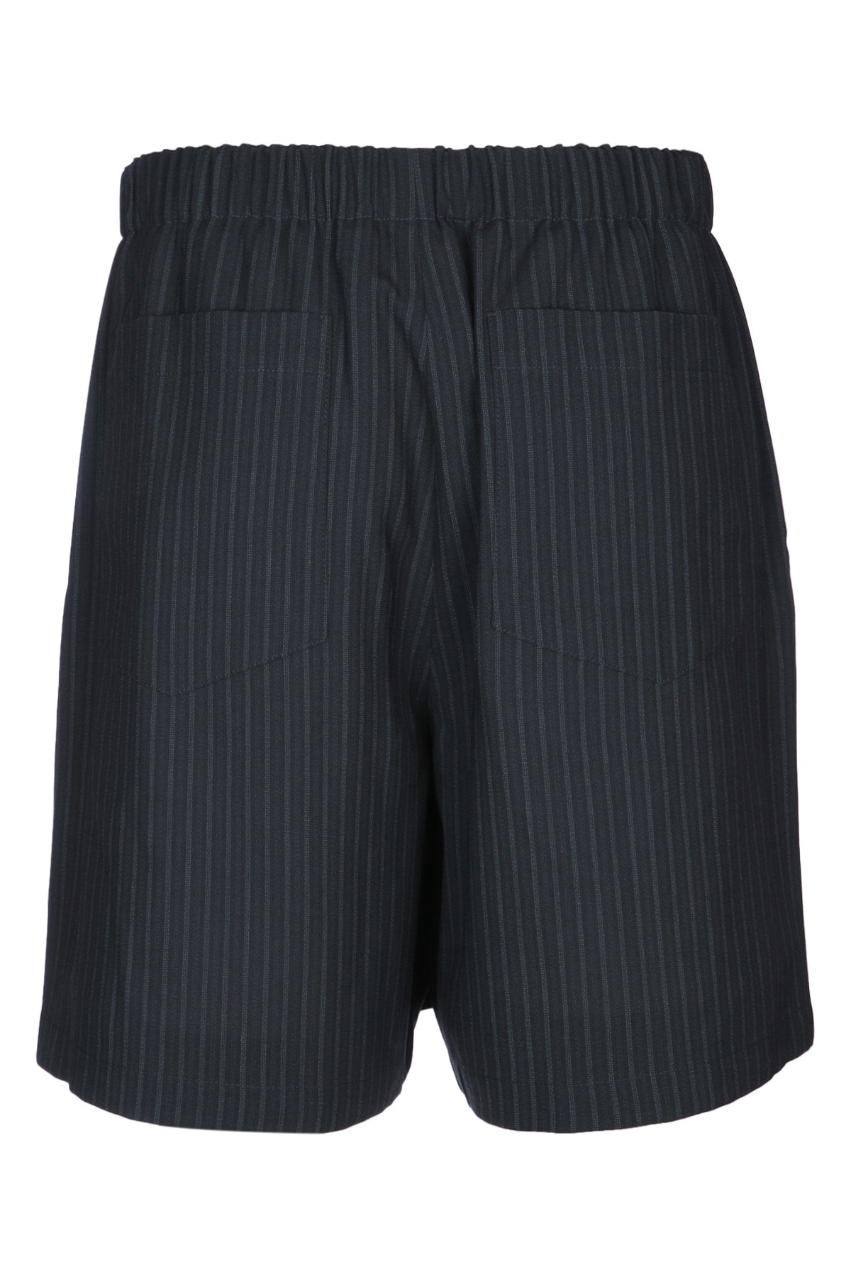 Dior Men's Wool Pinstripe Shorts in Black - view 2