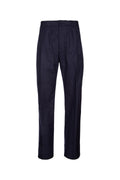 Dior Men's Cotton Silk Trousers in Dark Blue - view 1