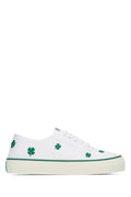 Dior Men's Cotton Quadrifoglio Saltwind Sneakers in White - view 1