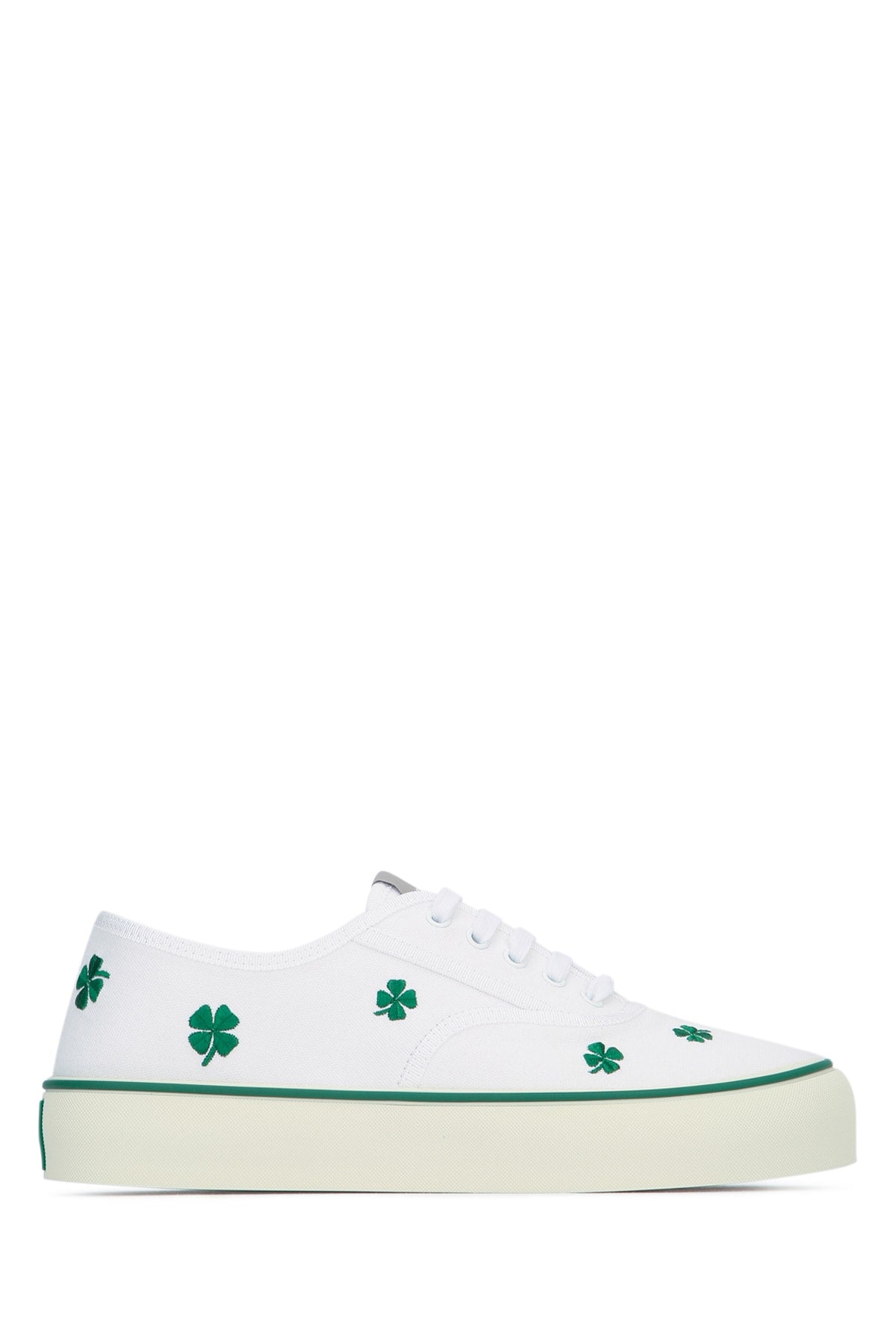 Dior Men's Cotton Quadrifoglio Saltwind Sneakers in White - view 1