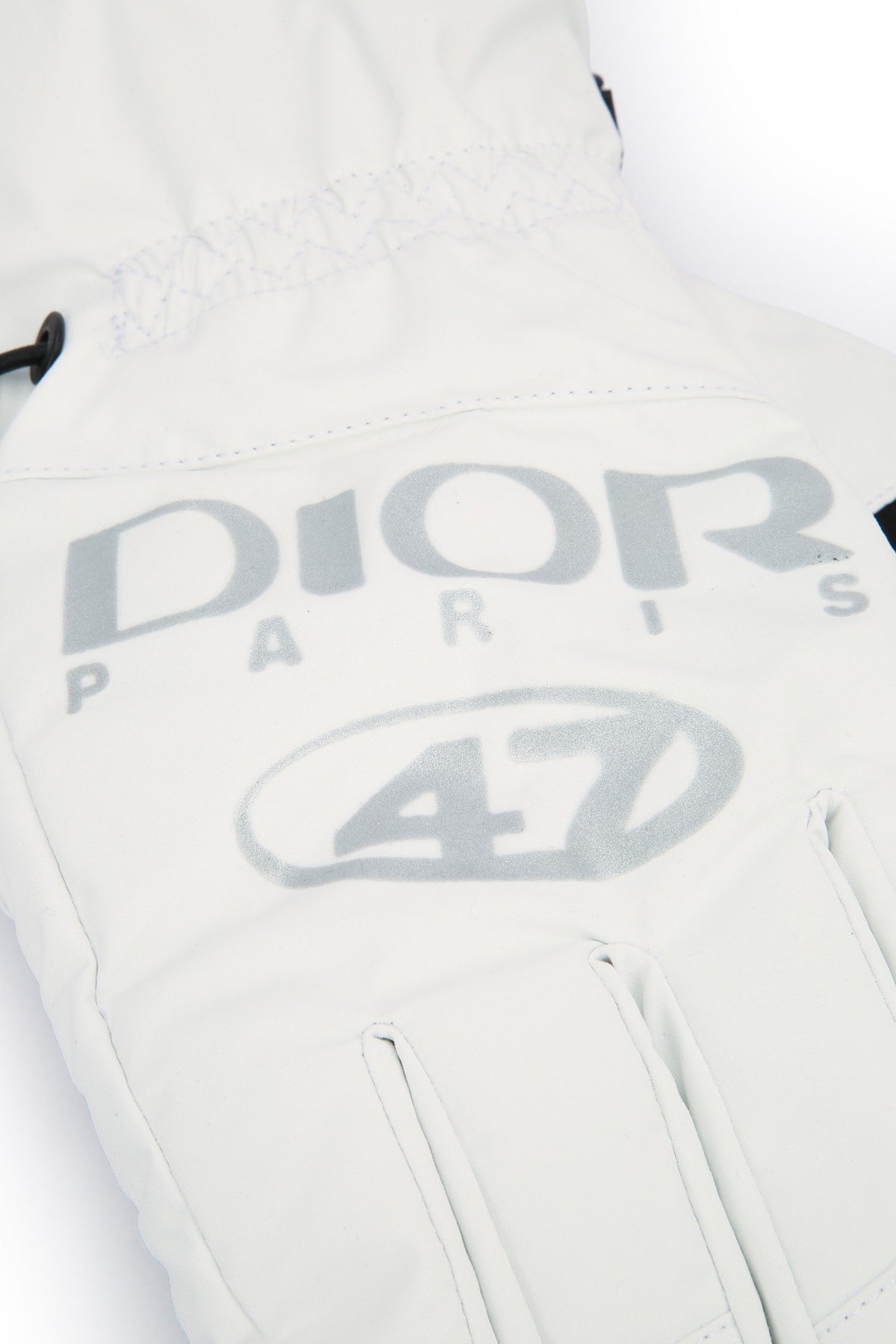 Dior Men's Polyamide Ski Gloves in White - view 2