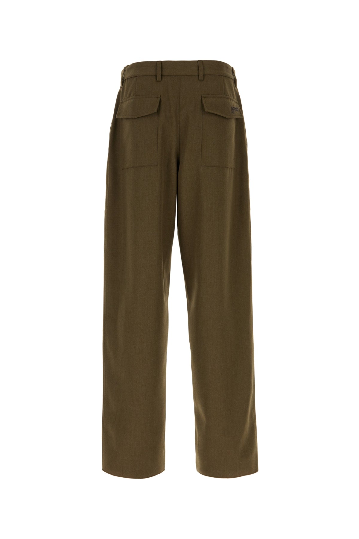 Dior Men's Wool Blend Trousers in Brown - view 2