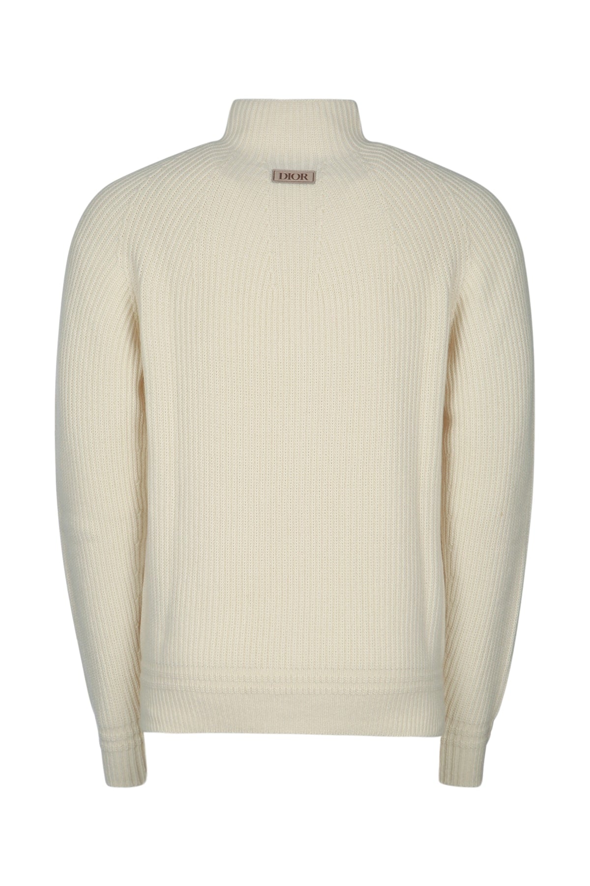 Dior Men's Wool Roll Neck Jumper in White - view 2