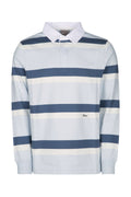 Dior Men's Cotton Striped Rugby Polo in Blue - view 1
