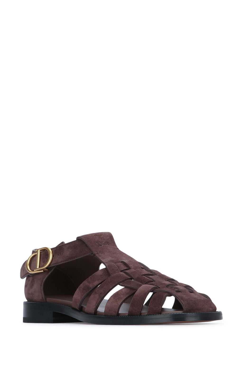 Dior Men's Suede Almare Sandals in Deep Brown - view 2