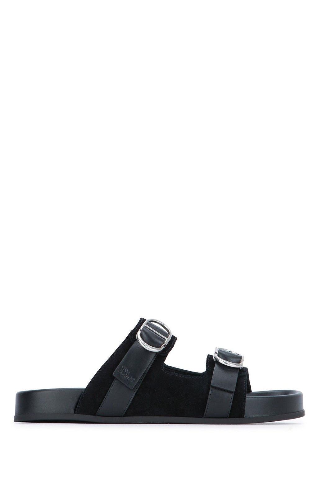 Dior Men's Leather Slide Sandals in Black - view 1