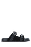 Dior Men's Leather Slide Sandals in Black - view 1