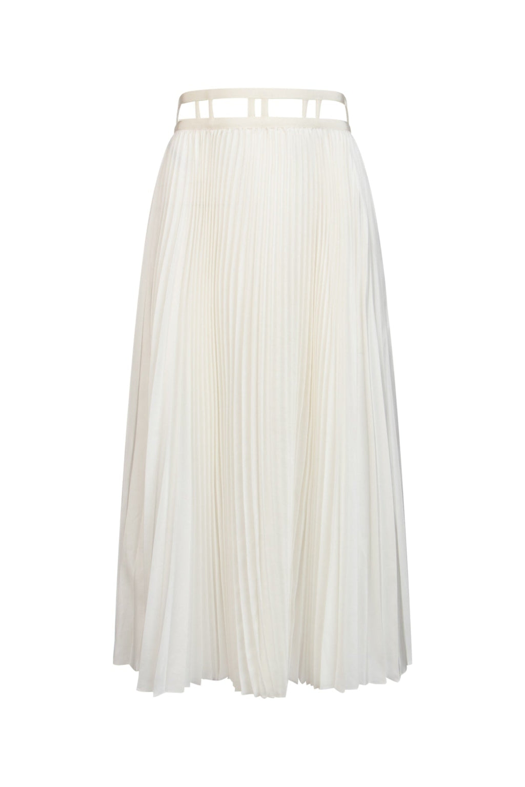 Dior Women's Pleated Midi Skirt in White - view 1