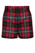 Dior Women's Tartan Wool Shorts in Red - view 1