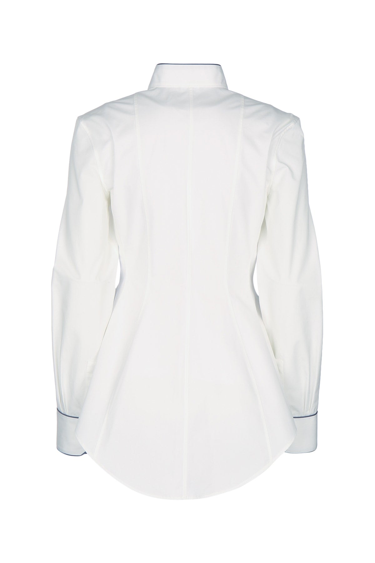 Dior Women's Piped Cotton Shirt in White - view 2