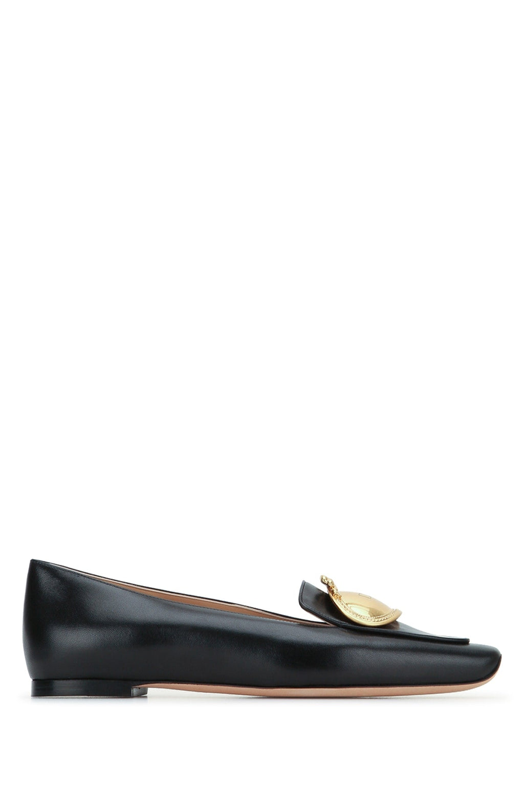Dior Women's Lambskin Loafers with Gold Plate in Black - view 1