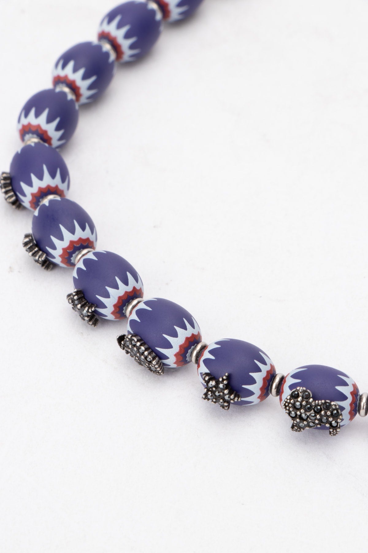 Dior Women's Crystal Beaded Necklace in Blue - view 2