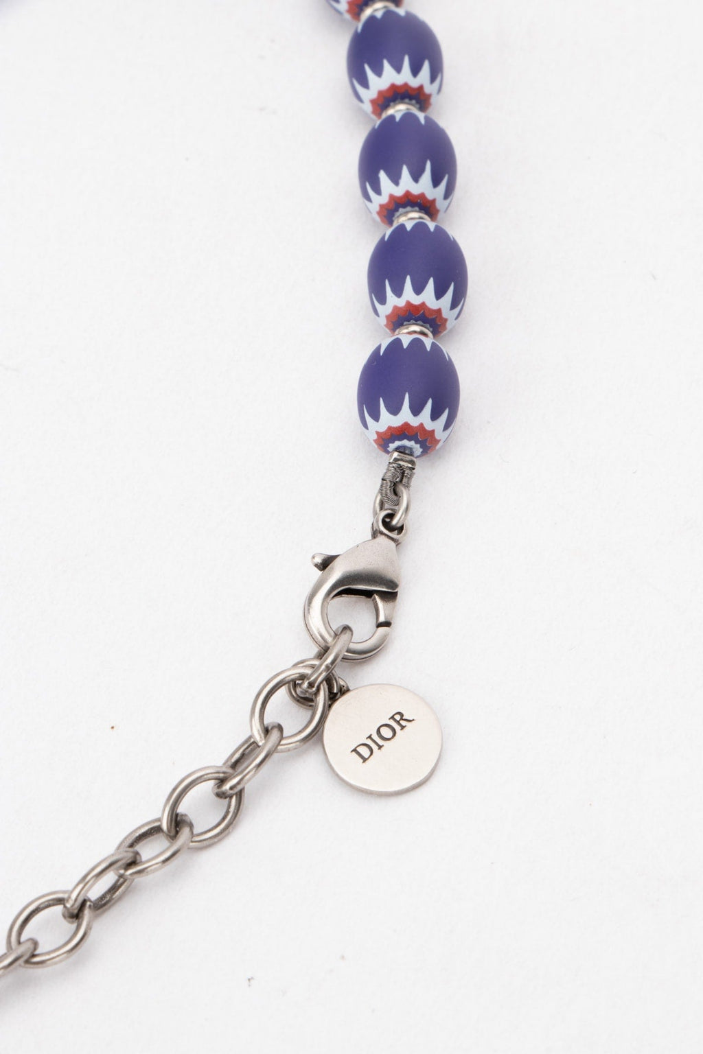 Dior Women's Crystal Beaded Necklace in Blue - view 3