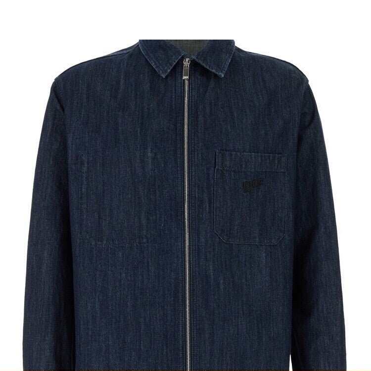Dior Men's Logo Jacket in Blue