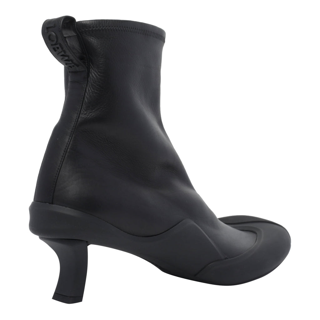 Loewe Women's Dive in Stretch Calfskin Booties in Black - view 3