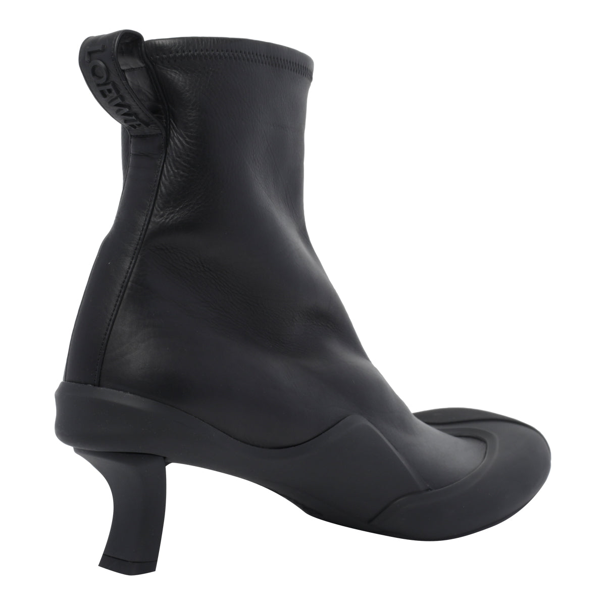 Loewe Women's Dive in Stretch Calfskin Booties in Black - view 3