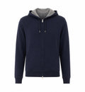Brunello Cucinelli Men's Double Fabric Zip Up in Blue - view 1