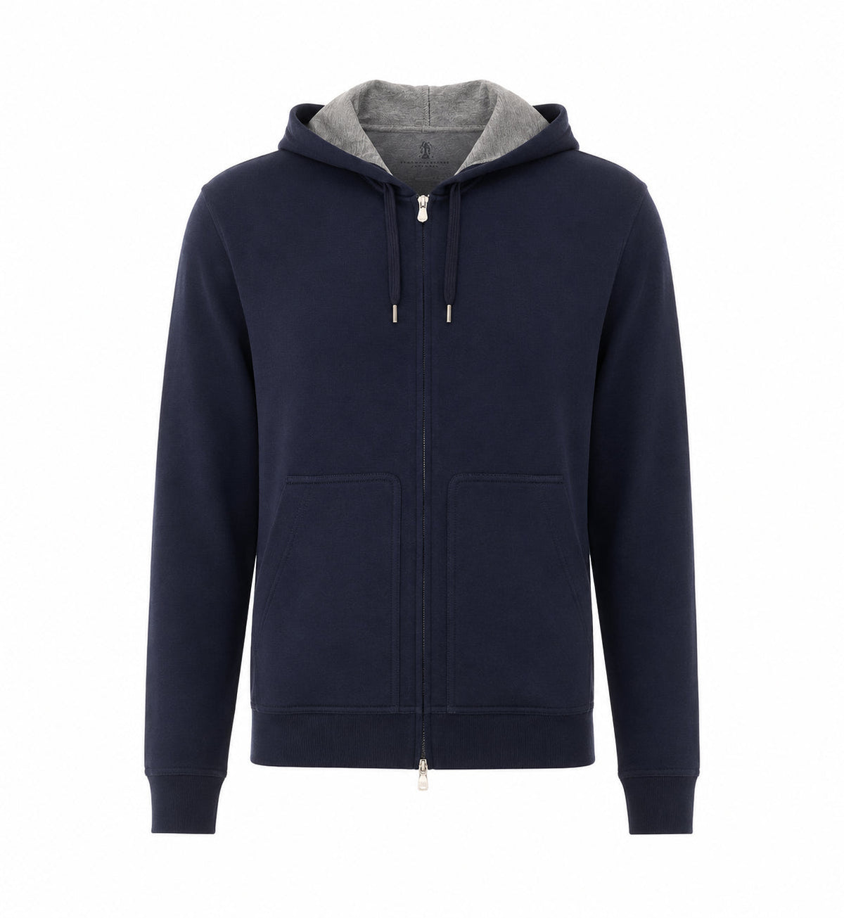 Brunello Cucinelli Men's Double Fabric Zip Up in Blue - view 1