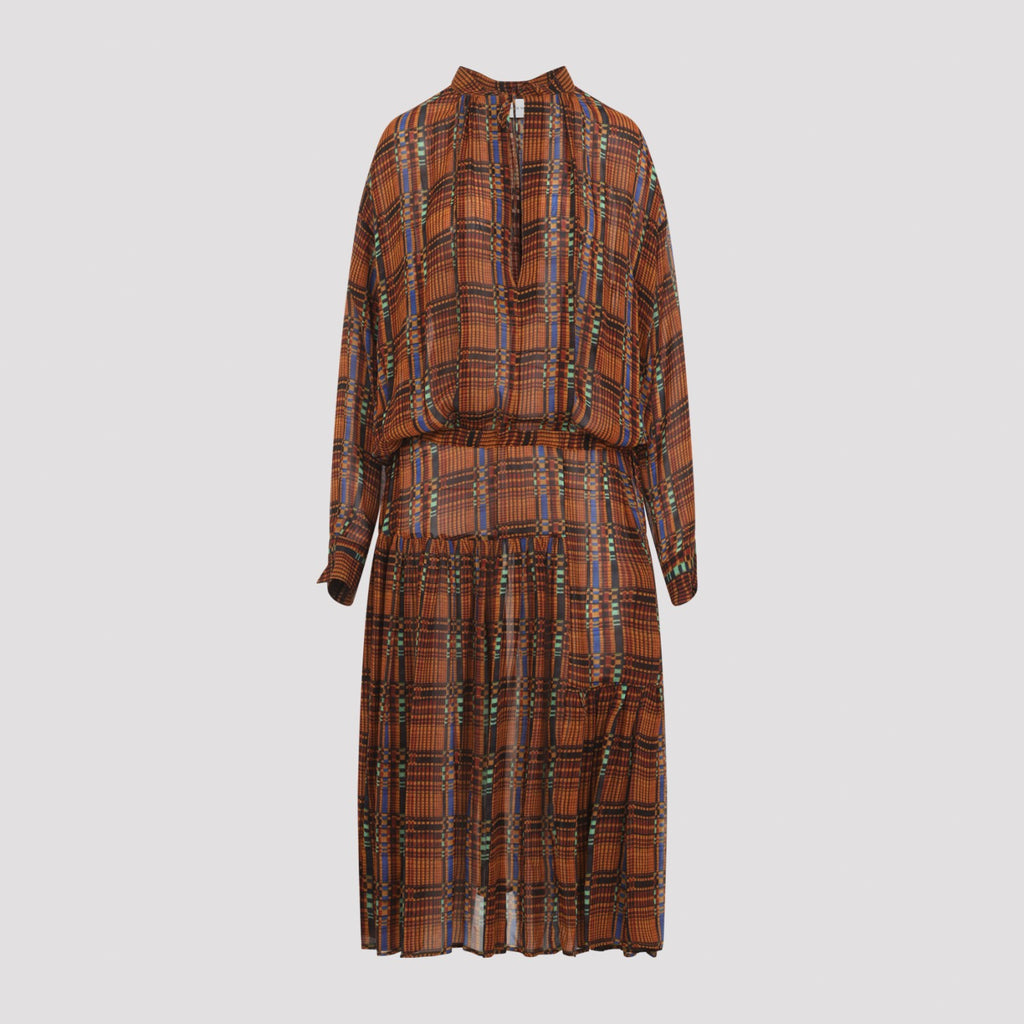 Dries Van Noten Women's Denvo Viscose Dress in Orange