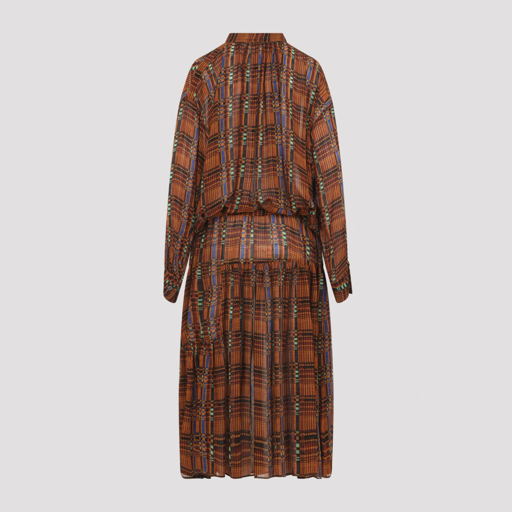 Dries Van Noten Women's Denvo Viscose Dress in Orange