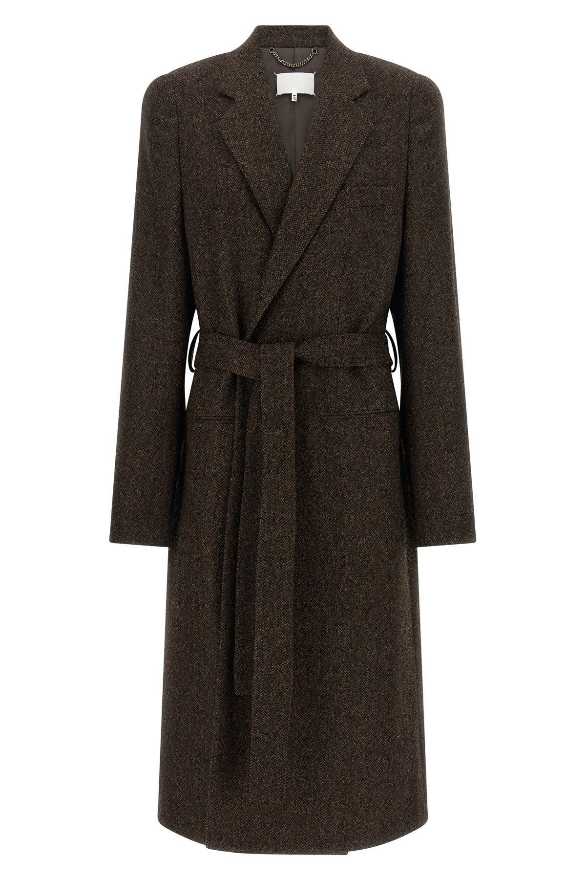Maison Margiela Men's 'Four Stitches' Coat in Brown