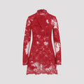 Ermanno Scervino Women's Lace Mini Dress in Red