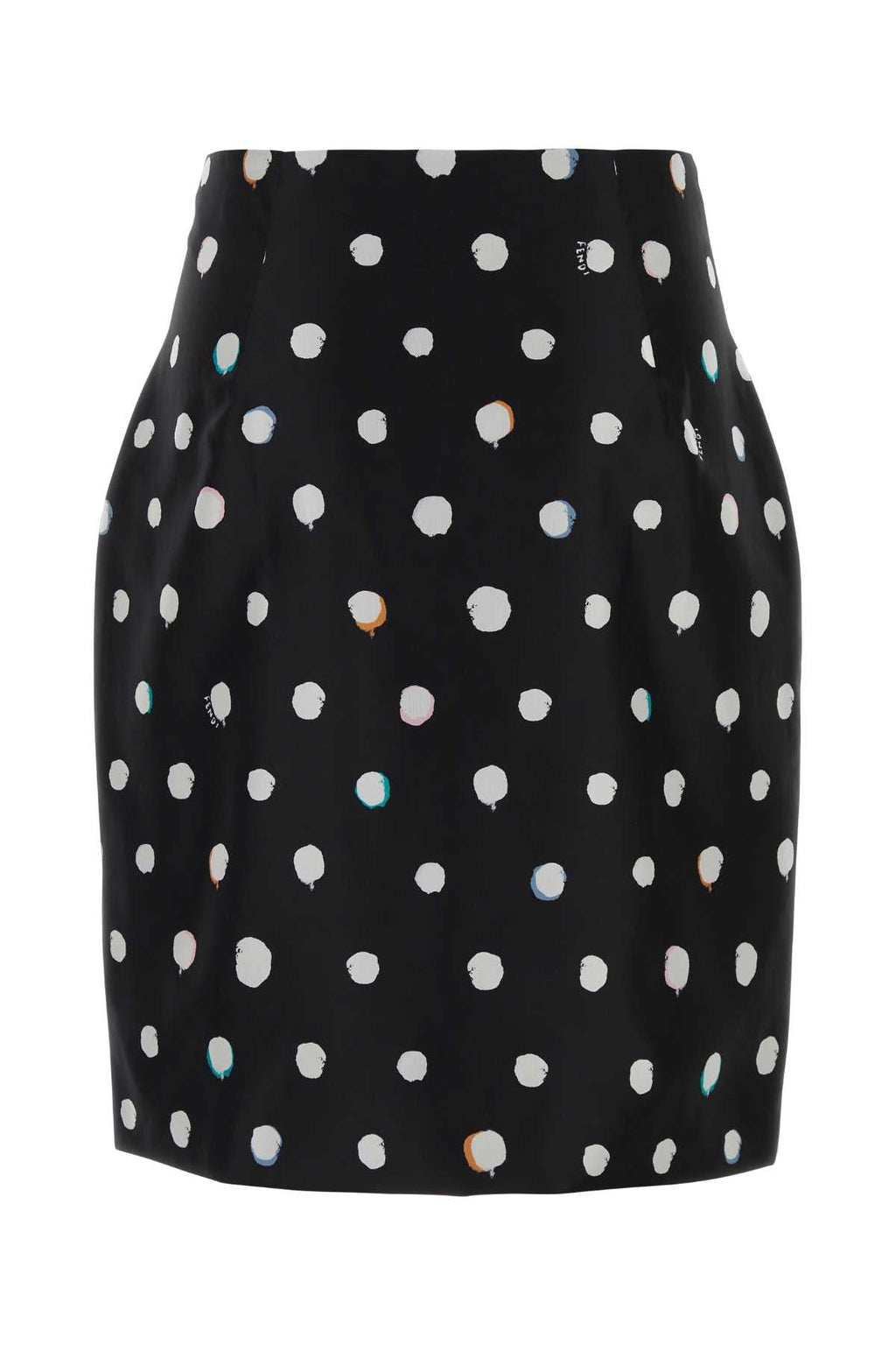 Fendi Women's Polka Dot Silk Skirt in Navy - view 2