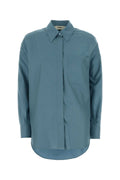 Fendi Women's Silk Poplin Shirt in Light Blue - view 1