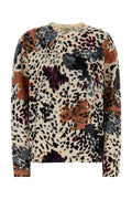 Fendi Women's Leopard Wool Cashmere Pullover in Brown - view 1