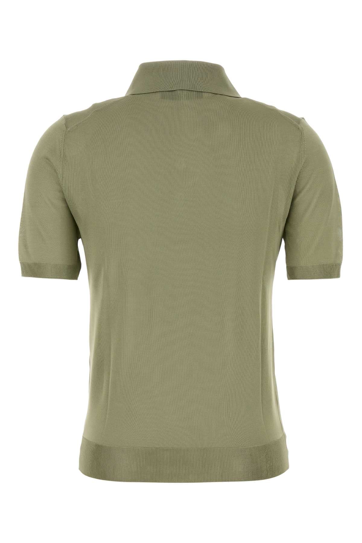 Fendi Women's Viscose Polo Shirt in Green - view 2