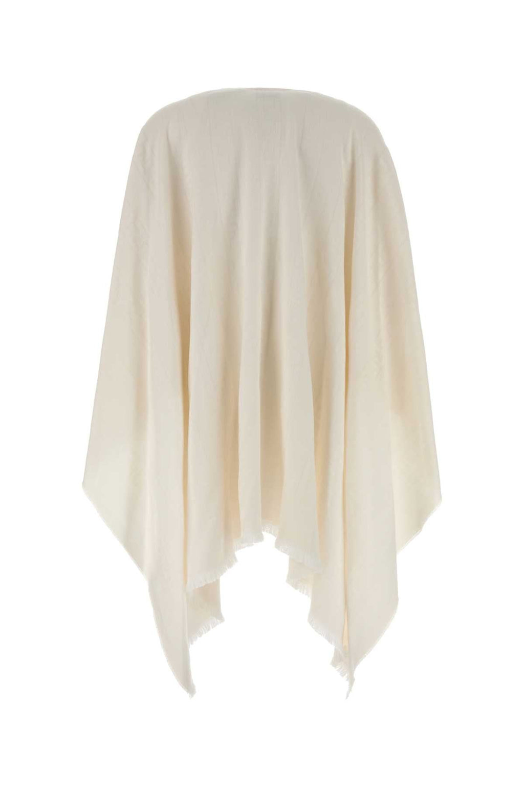 Fendi Women's Wool Silk Poncho in Cream - view 2