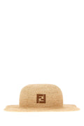 Fendi Women's Raffia Wave Hat in Beige - view 1