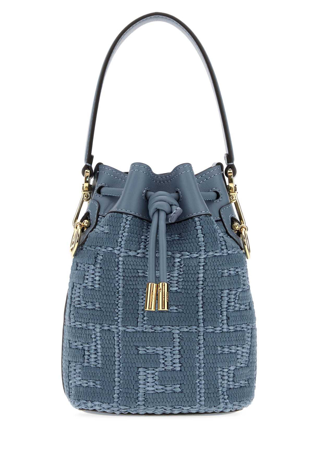 Fendi Women's Denim Mini Bucket Bag in Light Blue - view 1