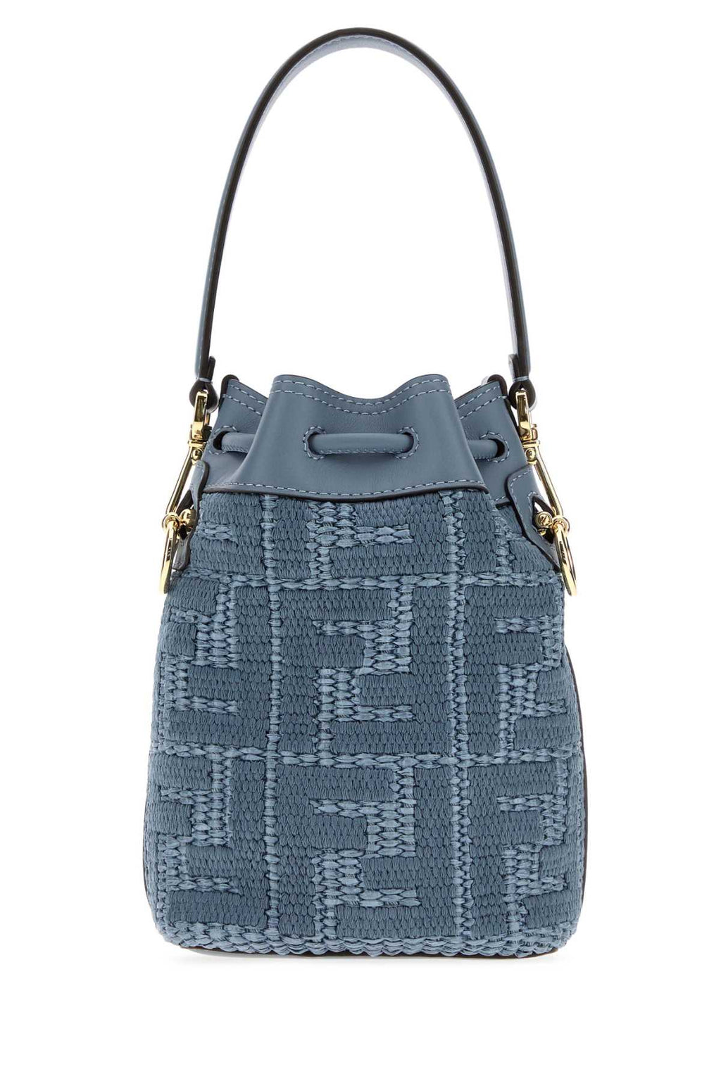 Fendi Women's Denim Mini Bucket Bag in Light Blue - view 3