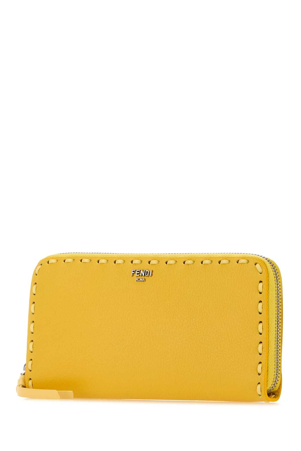 Fendi Women's Leather Zip Wallet in Yellow - view 2